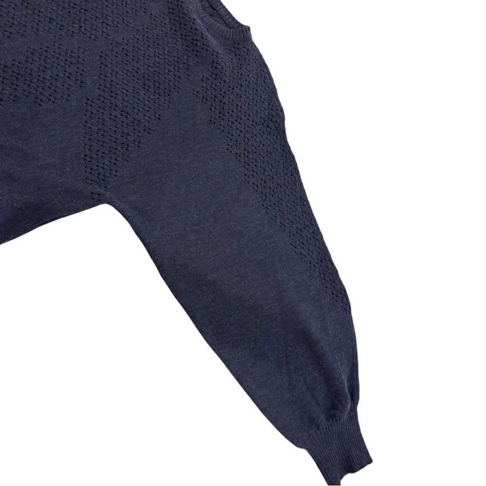 Micaela Greg Wool Tunic Sweater Blue Oversized Knit Pockets S/M - Picture 5 of 8